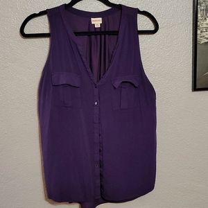 Women's button doe tank top